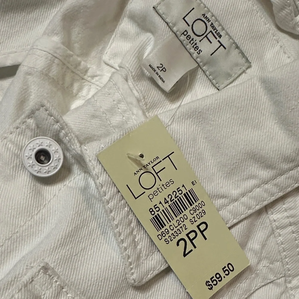 LOFT White Cotton Denim Jacket - Picture 5 of 5